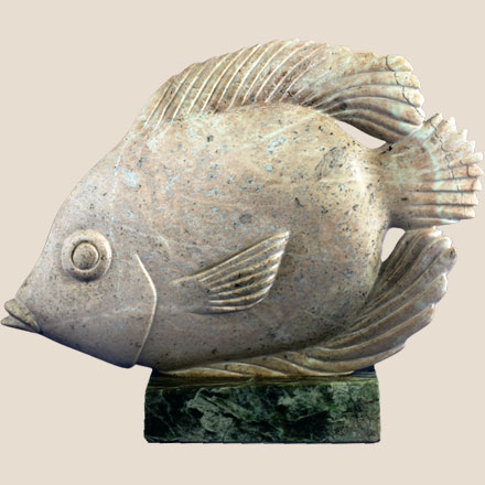 soapstone sculpture of fish