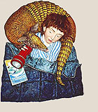 armadillow and boy sculpture